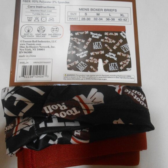 NEW Tootsie Roll Men's sz L 36-38 Boxer Brief Shorts Underwear stocking stuffer - Picture 9 of 9